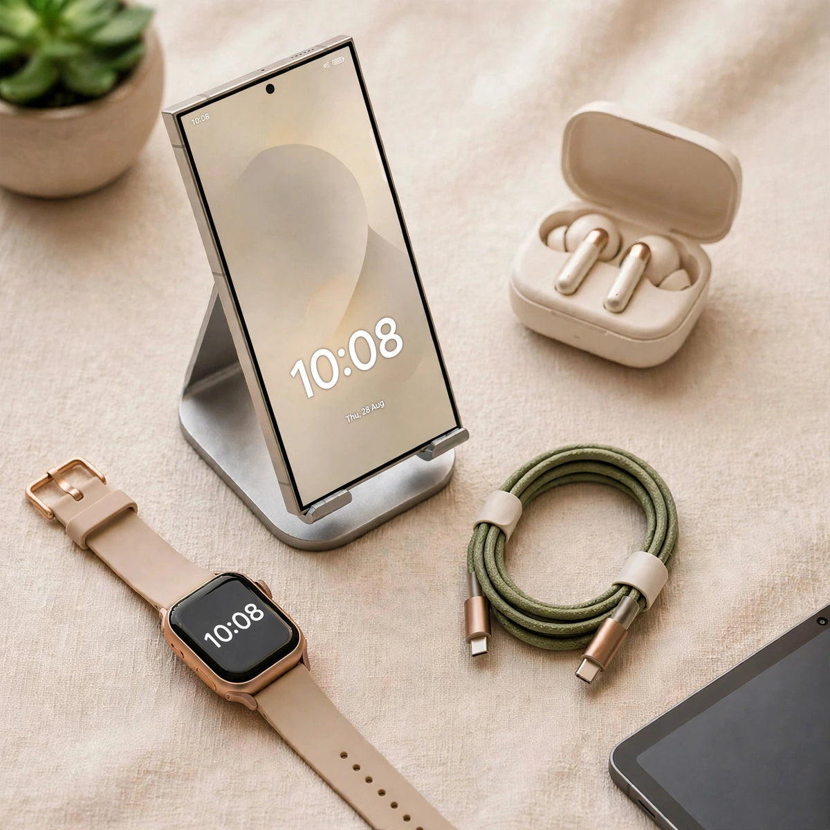 Conectat - telefon, ceas, casti, tableta