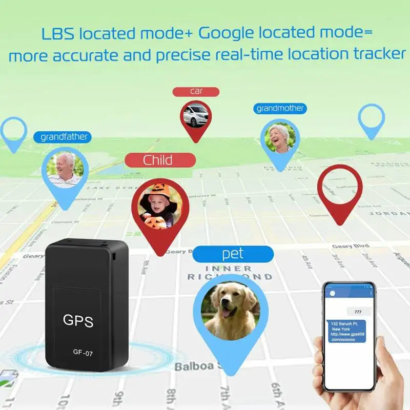 Mini GPS Tracker Profesional GF-07 - Localizare în Timp Real, Magnet Puternic și Monitorizare Audio