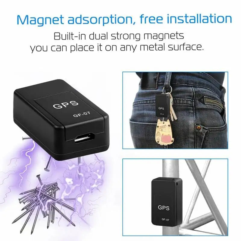 Mini GPS Tracker Profesional GF-07 - Localizare în Timp Real, Magnet Puternic și Monitorizare Audio